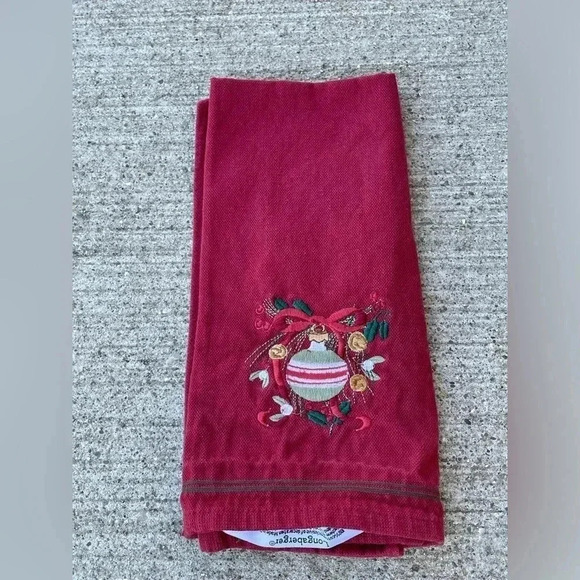 Longaberger Christmas Hand Towel Kitchen Bathroom Vintage - Picture 1 of 4
